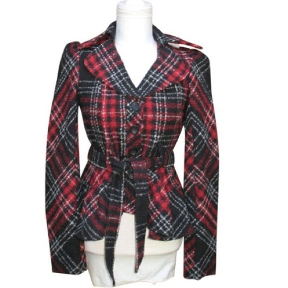 NWT Boston Proper Black Plaid  Jacket - Picture 2 of 8